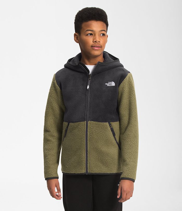 Casaca The North Face Niño Forrest Full Cremallera Sin Capucha Fleece Verde Oliva - Peru 37492RNWB